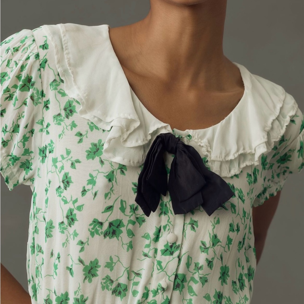 Maeve Short Sleeve Collared Mini Dress - Anthropologie
